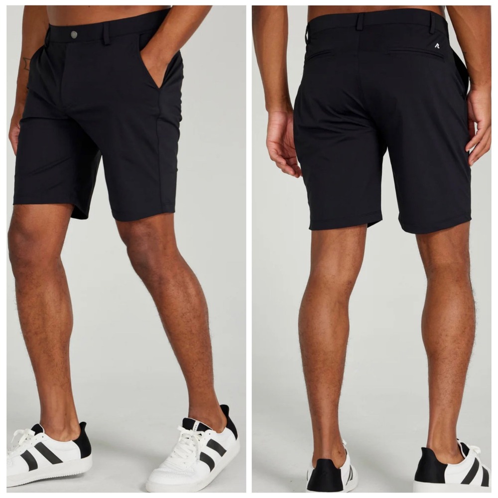 Redvanly Mens Hanover Pull-On Short Size Medium Black Stretch Golf Performance